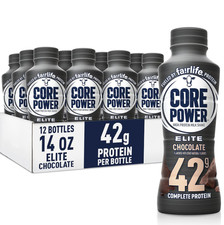 Core Power Elite High Protein Shake, Chocolate, 42g Bottle, 14oz, 12 Pack