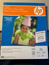 NEW HP Premium Glossy Photo Paper 8.5" x 11" 50 Sheets C6979A Inkjet Printer