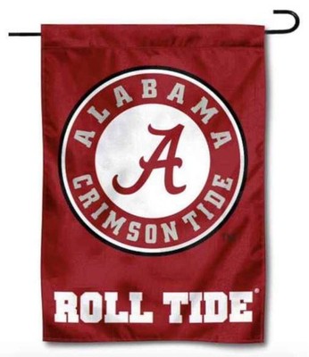 Alabama Crimson Tide Garden Flag 12  X 18  Crimson Tide 2-Sided Yard Banner