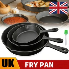 Cast Iron Skillet Set 3-Piece Skillet Pre-Seasoned Nonstick Skillet Cooking Pan