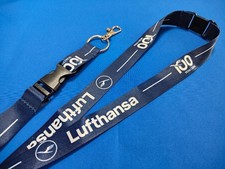 Lufthansa 100Th Anniversary Design Neck Strap Navy Blue