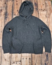 Ted Baker Hoodie Women's Loungewear Knitted Sweater Ribbed Charcoal US Size 10