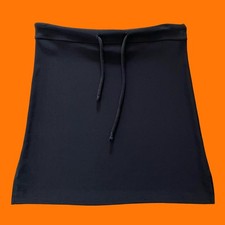 90's vintage black slinky drawstring bodycon mini skirt MEDIUM hot ice