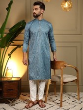 Men Kurta Set Pakistani Kurta Pyjama Indian Groom Suits Sherwani Wedding Party
