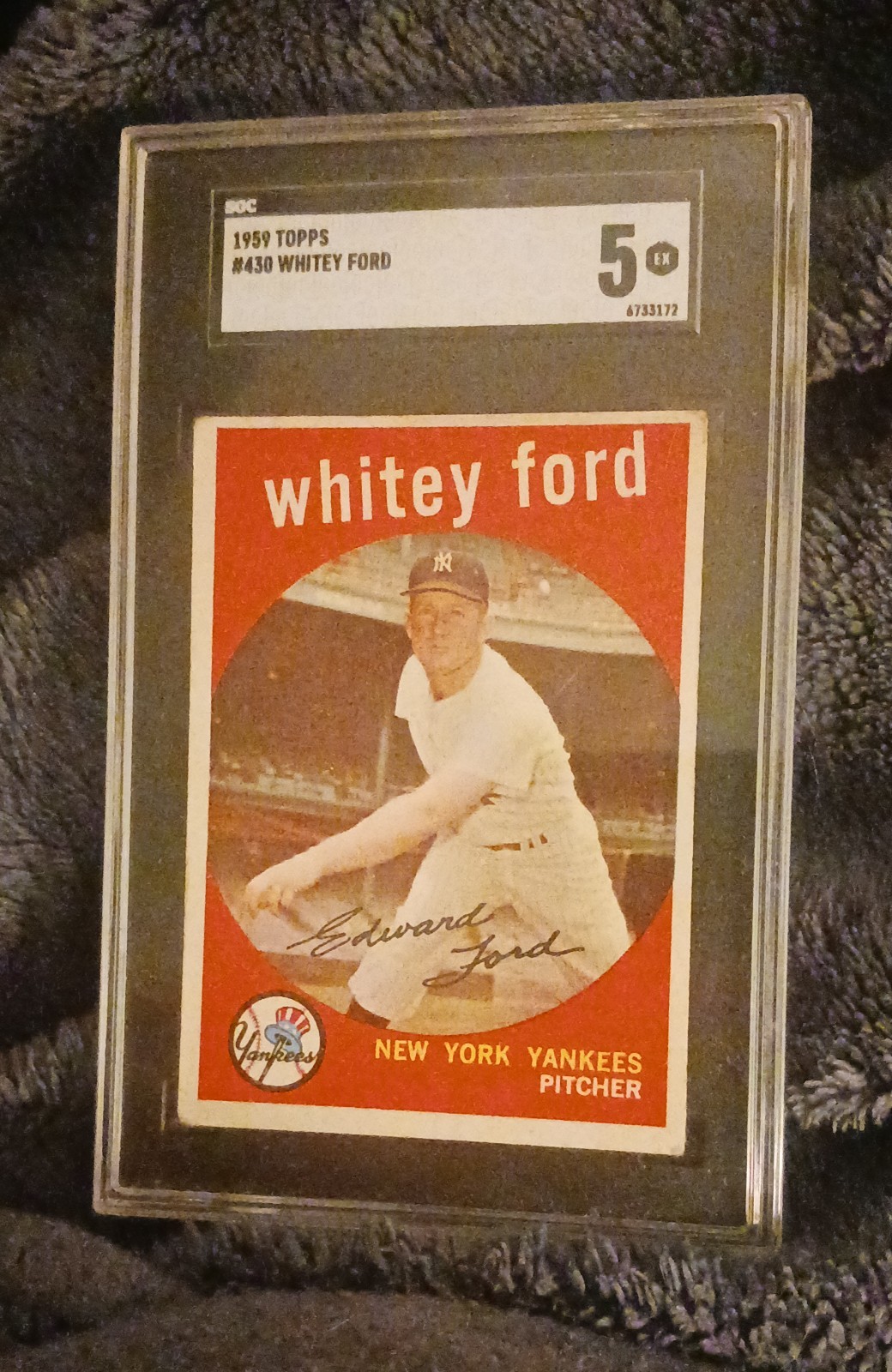 1959 Topps - Whitey Ford #430 Yankees HOF SGC 5