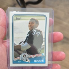 Topps 1988 Bo Jackson Super Rookie #327 Los Angeles Raiders NFL Base Set