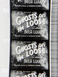 16mm Sound B/W Feature Ghosts On The Loose East Side Kids Lugosi 1943 Vg