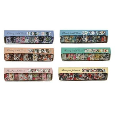 10Pieces Aesthetic Flower Pattern Tape Background Masking Tape Scrapbooking Tape