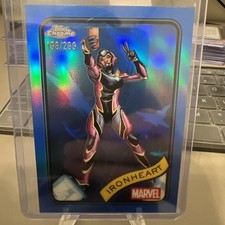 IRONHEART 2025 Topps Chrome Marvel BLUE REFRACTOR /299 - #71 - 198/299