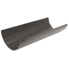 FloPlast 112mm Black & Anthracite Grey  Half Round Gutter Guttering - 4m