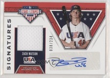 2019 Panini USA Baseball Stars & Stripes Signatures 38/234 Zach Watson Auto 1b3