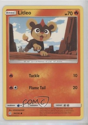 Litleo Pokémon Sun & Moon Cosmic Eclipse #36