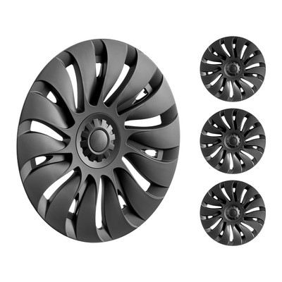 #ad 4PCS 19#x27;#x27; Tesla Wheel Hubcaps for Model Y 2021 2024 Hubcap Symmetrical Cyclone $57.99