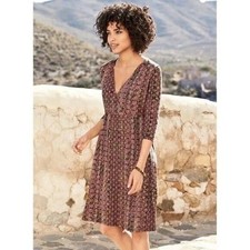 Peruvian Connection Margaux Dress Bohemian Print Size Large