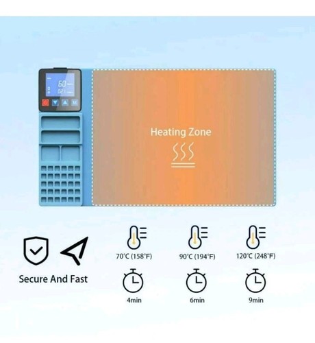 CPB Heating Pad Hot Mat Mobile Phone iPad LCD Screen Separator Plate Repair Tool - Picture 7 of 10