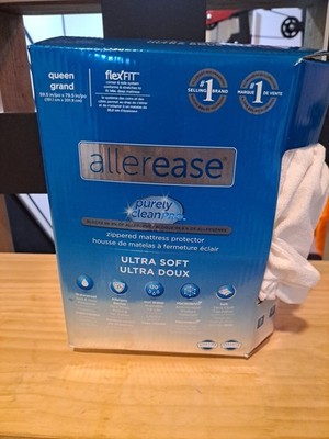 Allerease Ultra Soft QUEEN Size Zippered Mattress Protector. Waterproof