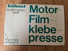 Hähnel Kollmatic SD8 Normal & Super 8  Klebepresse mit OVP und Anleitung