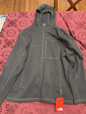 The North Face Gordon Lyons Men's Hooded Full-Zip Fleece Jacket Gray XL