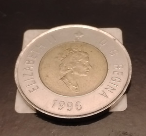 Canada 1996 Two Dollars (Toonie) Coin - Uncertified, Mixed Metals