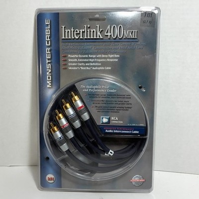 Monster Cable Interlink 400 MKII 1M 3.3ft RCA Audio Interconnect Brand New