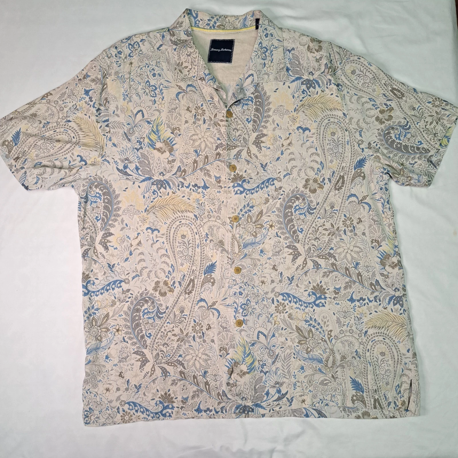 Tommy Bahama XL Silk Short Sleeve Old Money Quiet Luxury Vacation Resort Wear
