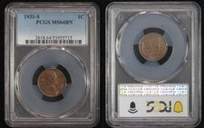 1931-S Wheat Cent PCGS MS-64 BN 6HFN