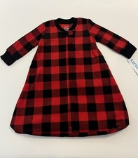 Carters Baby Boy Fleece Sleep Bag 0-3 Months Buffalo Check 2 Way Zip Sleep Sack