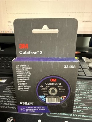 3M  Cubitron  3 Cut-Off Wheel 3in x 0.04in x 3/8in, 5/Box 33458 4064035174262
