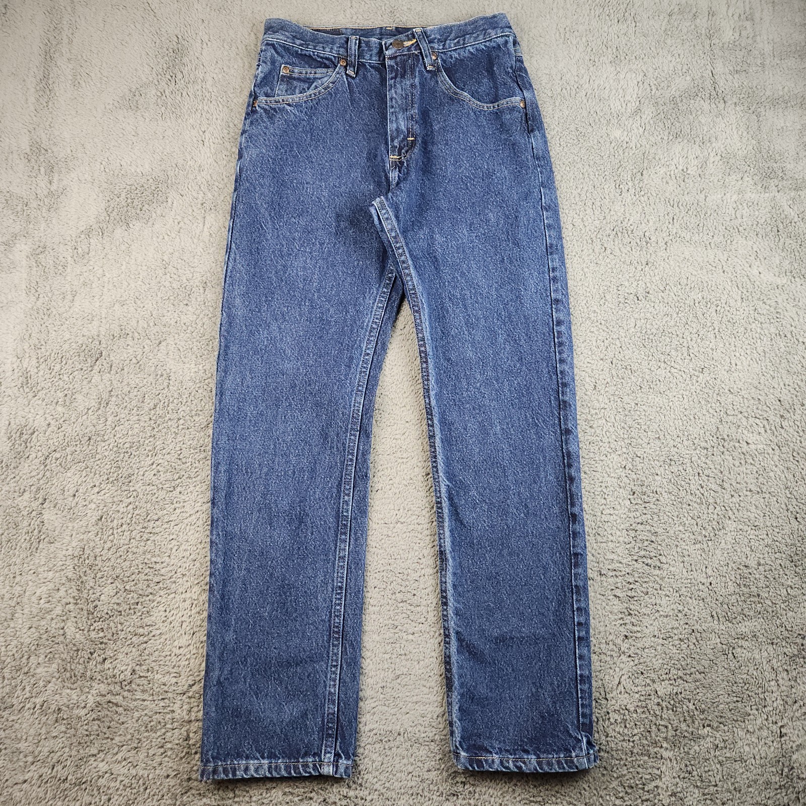 Size 30x30 Regular Fit Straight Leg Classic Faded Workwear Denim
