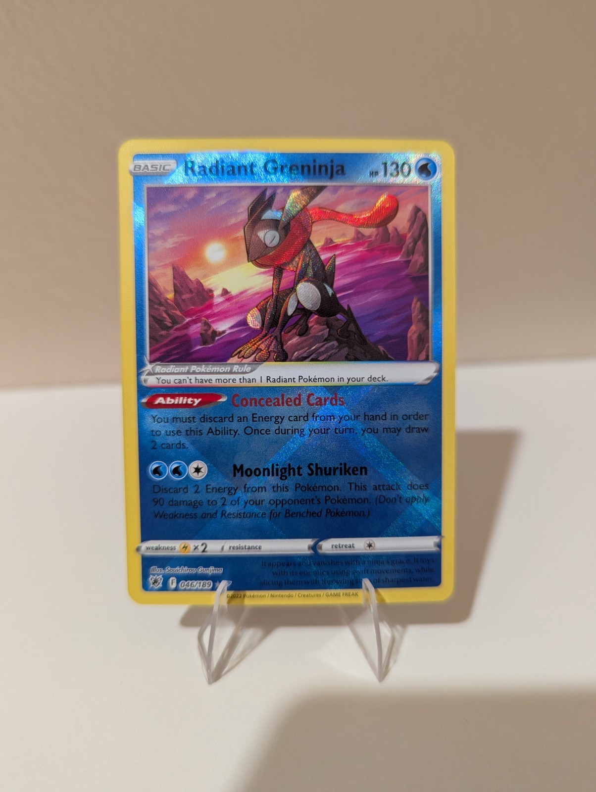 Radiant Greninja 046/189 SWSH Astral Radiance Radiant Rare Pokemon Card - NM