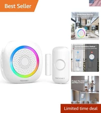 Portable Wireless Door Chime with 61 Melodies & Easy Install for Families