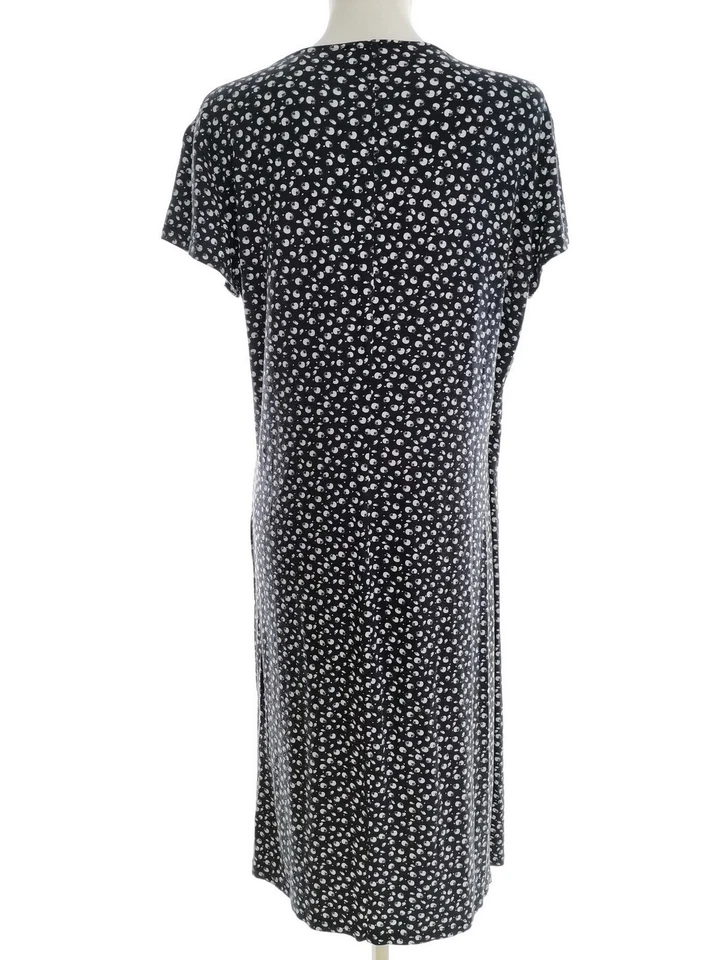 Esprit  T. L Bleu marine Midi Robe Portefeuille Viscose Manche courte - Photo 3/4