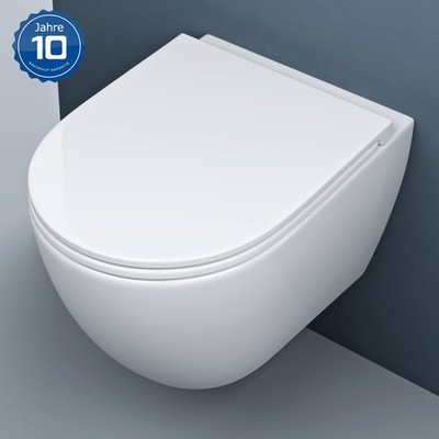 doporro Spülrandlos Toilette Wand-WC Hänge-WC Softclose WC Sitz A179 NEU