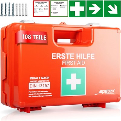 Betriebsverbandskasten DIN 13157 Wandhalterung Erste Hilfe Koffer Verbandkasten