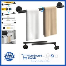 21.5 Inch Wall Mounted Towel Bar for Bathroom Matte Black Stainless Steel