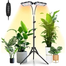 All-in-One 200W Full Spectrum Indoor Grow Light with Timer & Flexible Height