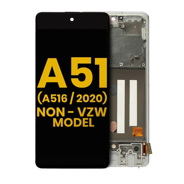 Oled-Display Mit Rahmen FüR Samsung Galaxy A51 5G (A516 / 2020) - Nicht FüR Veri-image