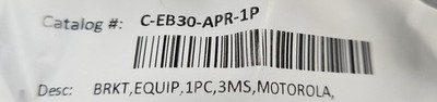 Havis C-EB30-APR-1P 1-Piece Bracket, 3'' Mounting Space, Fits Motorola APX-4500