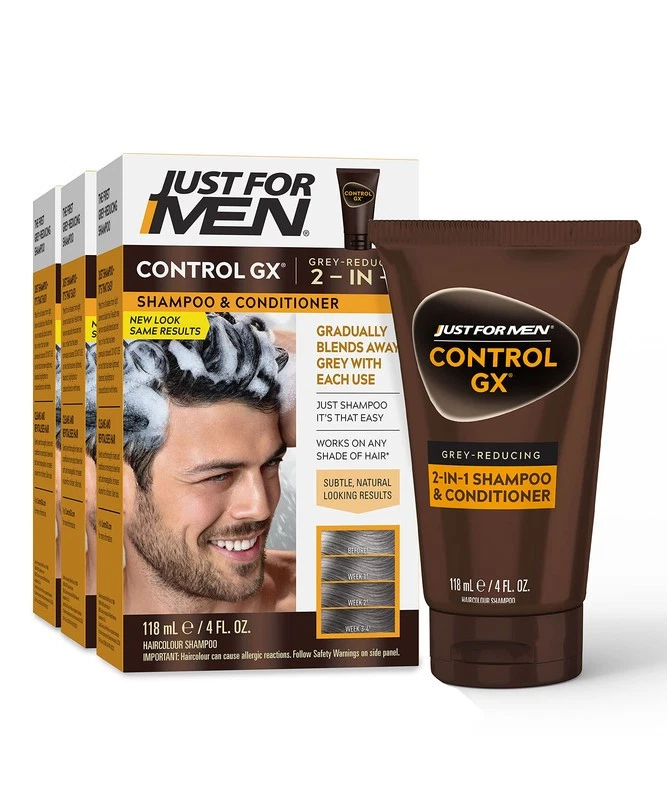 Just For Men CONTROL GX Gris Reductor 2 en 1 4 OZ (paquete de 3) Foto 2 de 4
