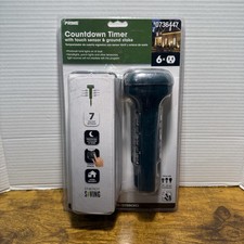 Prime 6 Outlet Outdoor Countdown Timer  Touch Sensor Photocell Ground Stake NEW