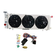 ALLOYWORKS Performance Full Aluminum Radiator Shroud Fans Relay For 1991-2001