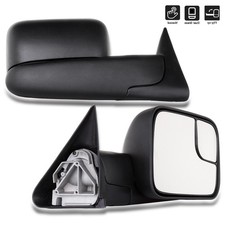 Leftright Manual Flip Up Tow Mirrors For 94-02 Dodge Ram 1500 2500 3500 Black