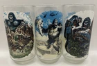 Vintage King Kong  Glass Cup Set Of 3 New York Twin Towers Coca Cola 1976