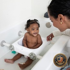 Baby Bath Seat with Suction Cups Infant Sit-Up Support White