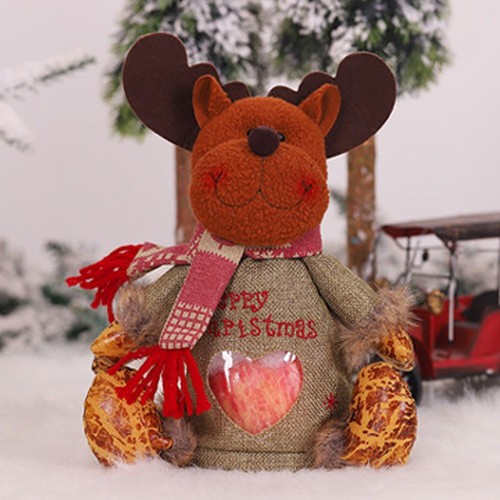 Confezione Pupazzo di Neve Babbo Natale Sacchetto Regalo Decorazione Natale Mela Sacchetto Cerniera - Foto 4 di 18