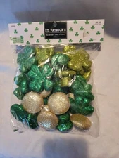 St. Patricks Day Scatters And Fillers Clover, shamrock, hats, coins, glitter 