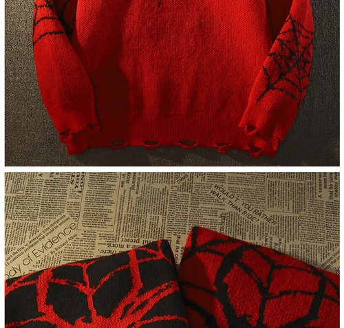 Vintage Mode Spinnenloch Pullover warme Winterstrickwaren für Herren und Damen - Bild 17 von 31