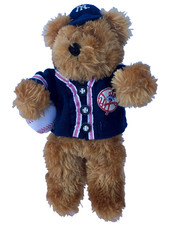New York Yankees MLB Collectible Teddy Bear Plush w/ Hat Ball, 10" PERFECT