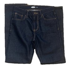 Old Navy Straight Youth Sz 12 Adjustable Blue Jeans dark wash NWOT boy or girl