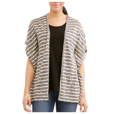 time and tru black cardigan